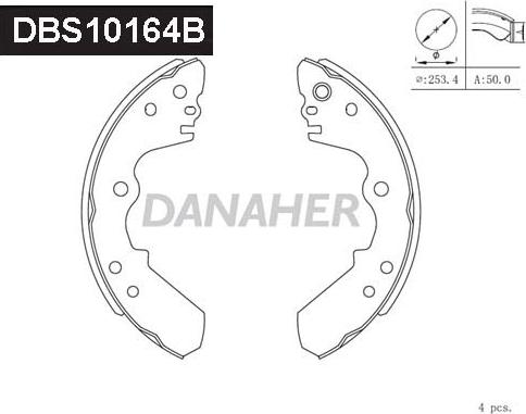 Danaher DBS10164B - Əyləc Başlığı Dəsti furqanavto.az