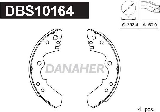 Danaher DBS10164 - Əyləc Başlığı Dəsti furqanavto.az