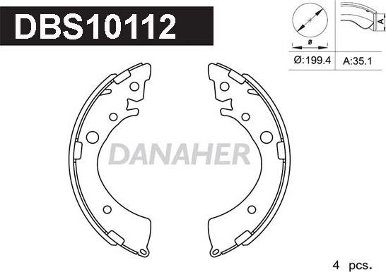 Danaher DBS10112 - Əyləc Başlığı Dəsti furqanavto.az