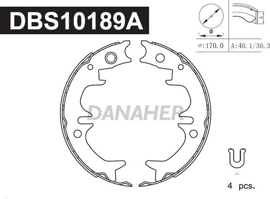 Danaher DBS10189A - Əyləc başlığı dəsti, dayanacaq əyləci furqanavto.az