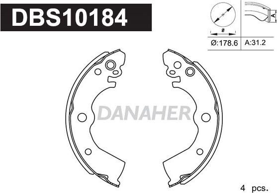 Danaher DBS10184 - Əyləc Başlığı Dəsti furqanavto.az