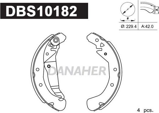 Danaher DBS10182 - Əyləc Başlığı Dəsti furqanavto.az