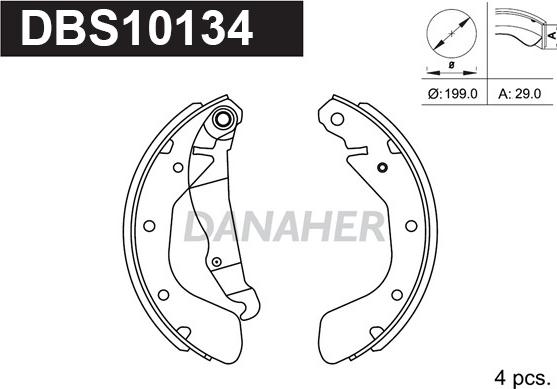 Danaher DBS10134 - Əyləc Başlığı Dəsti furqanavto.az