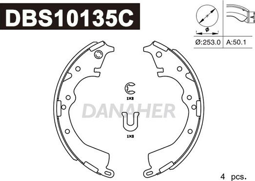 Danaher DBS10135C - Əyləc Başlığı Dəsti furqanavto.az