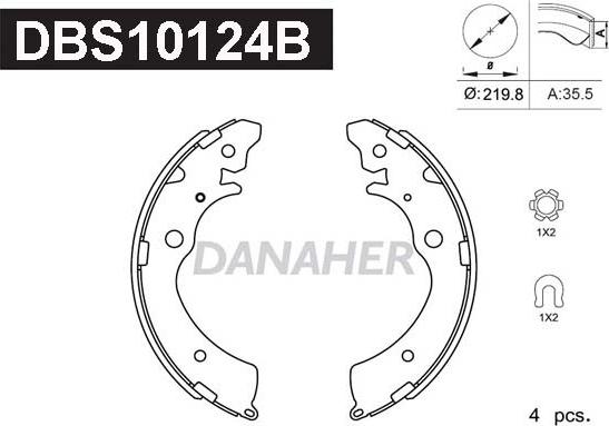 Danaher DBS10124B - Əyləc Başlığı Dəsti furqanavto.az