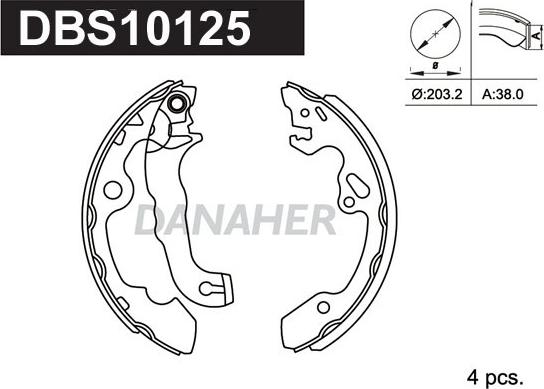 Danaher DBS10125 - Əyləc Başlığı Dəsti furqanavto.az