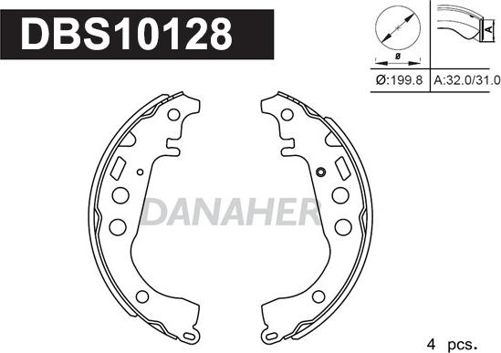 Danaher DBS10128 - Əyləc Başlığı Dəsti furqanavto.az