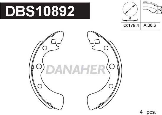 Danaher DBS10892 - Əyləc Başlığı Dəsti furqanavto.az