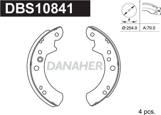 Danaher DBS10841 - Əyləc Başlığı Dəsti furqanavto.az