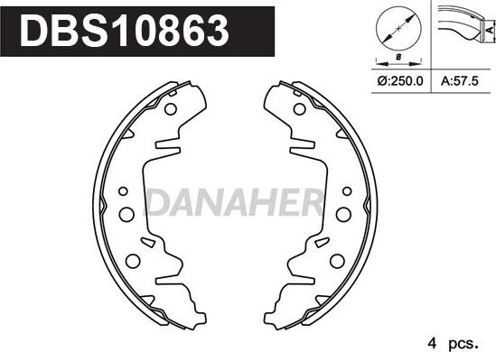 Danaher DBS10863 - Əyləc Başlığı Dəsti furqanavto.az