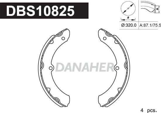 Danaher DBS10825 - Əyləc Başlığı Dəsti furqanavto.az