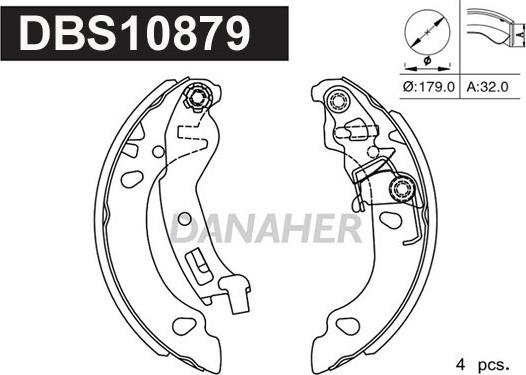 Danaher DBS10879 - Əyləc Başlığı Dəsti furqanavto.az