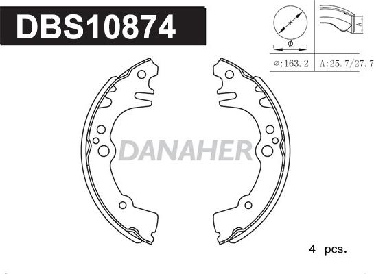 Danaher DBS10874 - Əyləc Başlığı Dəsti furqanavto.az