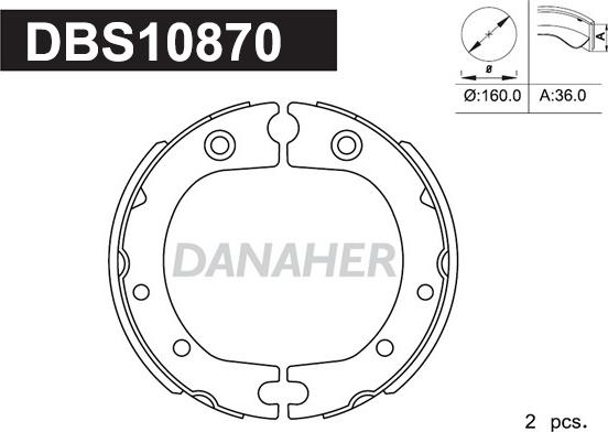 Danaher DBS10870 - Əyləc başlığı dəsti, dayanacaq əyləci furqanavto.az