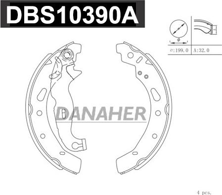 Danaher DBS10390A - Əyləc Başlığı Dəsti furqanavto.az