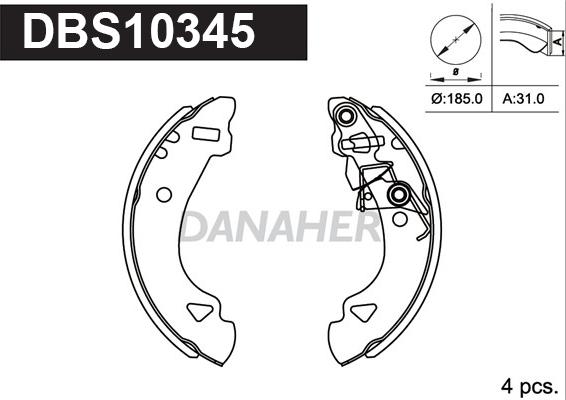 Danaher DBS10345 - Əyləc Başlığı Dəsti furqanavto.az