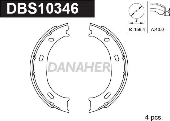 Danaher DBS10346 - Əyləc başlığı dəsti, dayanacaq əyləci furqanavto.az