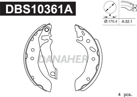 Danaher DBS10361A - Əyləc Başlığı Dəsti furqanavto.az