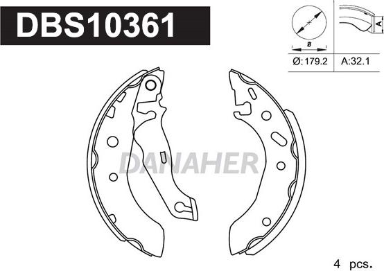 Danaher DBS10361 - Əyləc Başlığı Dəsti furqanavto.az