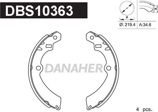 Danaher DBS10363 - Əyləc Başlığı Dəsti furqanavto.az