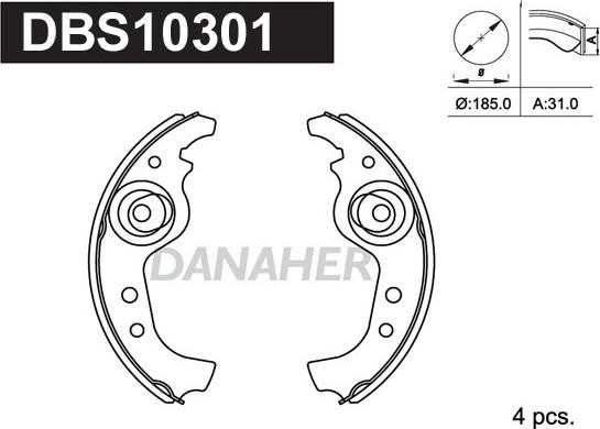 Danaher DBS10301 - Əyləc Başlığı Dəsti furqanavto.az