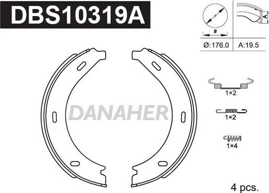 Danaher DBS10319A - Əyləc başlığı dəsti, dayanacaq əyləci furqanavto.az