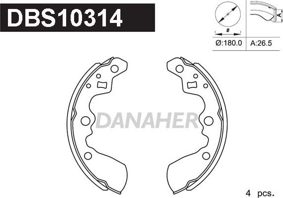 Danaher DBS10314 - Əyləc Başlığı Dəsti furqanavto.az