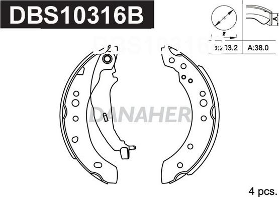 Danaher DBS10316B - Əyləc Başlığı Dəsti furqanavto.az