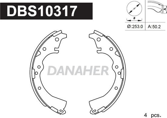 Danaher DBS10317 - Əyləc Başlığı Dəsti furqanavto.az