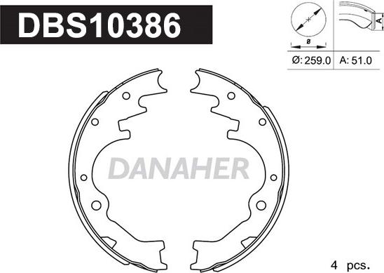 Danaher DBS10386 - Əyləc Başlığı Dəsti furqanavto.az