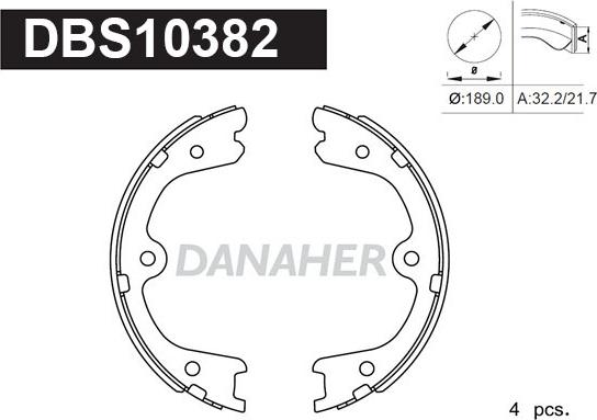 Danaher DBS10382 - Əyləc başlığı dəsti, dayanacaq əyləci furqanavto.az