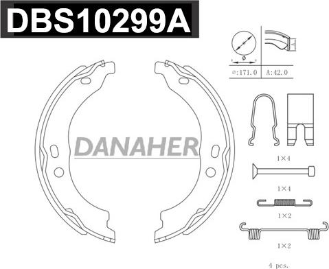 Danaher DBS10299A - Əyləc başlığı dəsti, dayanacaq əyləci furqanavto.az