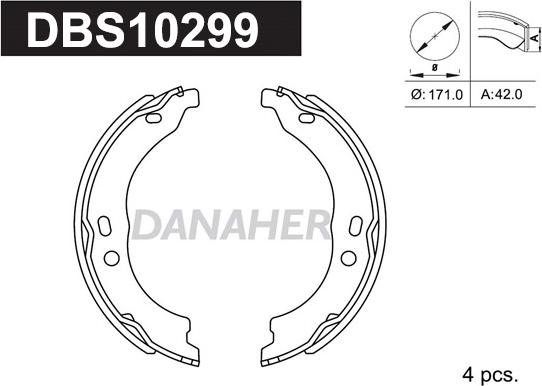 Danaher DBS10299 - Əyləc başlığı dəsti, dayanacaq əyləci furqanavto.az