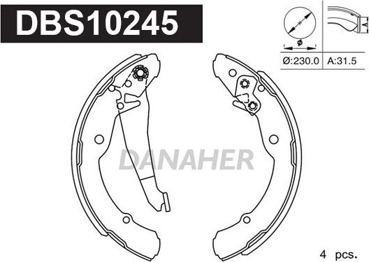 Danaher DBS10245 - Əyləc Başlığı Dəsti furqanavto.az