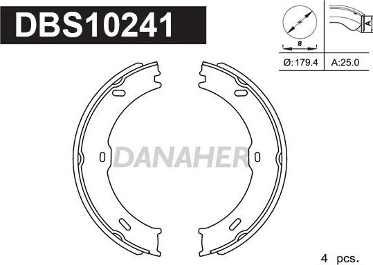 Danaher DBS10241 - Əyləc başlığı dəsti, dayanacaq əyləci furqanavto.az