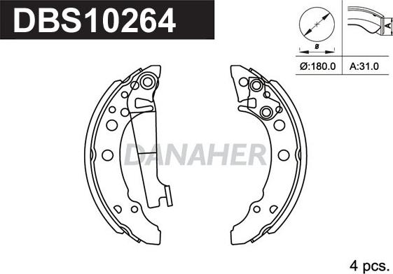 Danaher DBS10264 - Əyləc Başlığı Dəsti furqanavto.az