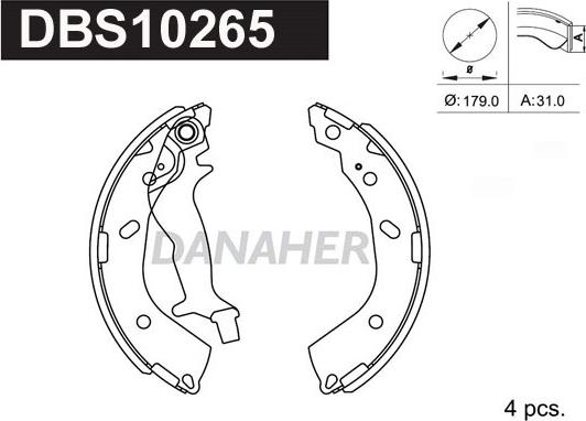 Danaher DBS10265 - Əyləc Başlığı Dəsti furqanavto.az