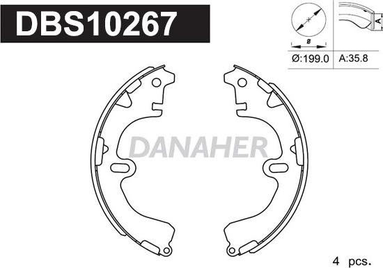 Danaher DBS10267 - Əyləc Başlığı Dəsti furqanavto.az