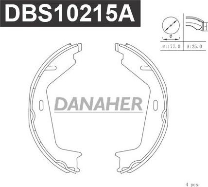 Danaher DBS10215A - Əyləc başlığı dəsti, dayanacaq əyləci furqanavto.az