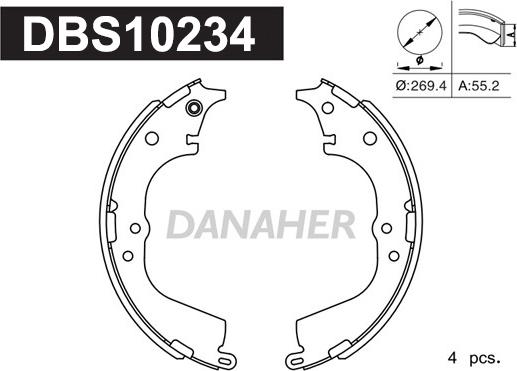 Danaher DBS10234 - Əyləc Başlığı Dəsti furqanavto.az