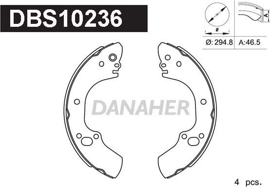 Danaher DBS10236 - Əyləc Başlığı Dəsti furqanavto.az