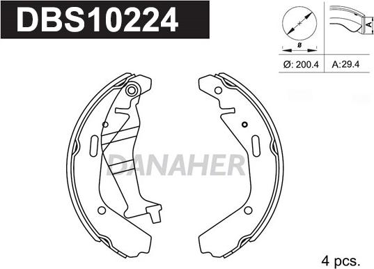 Danaher DBS10224 - Əyləc Başlığı Dəsti furqanavto.az