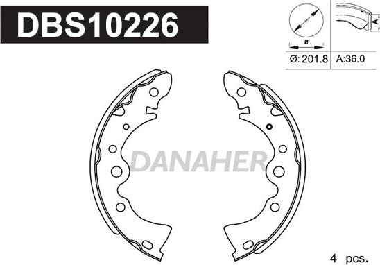 Danaher DBS10226 - Əyləc Başlığı Dəsti furqanavto.az