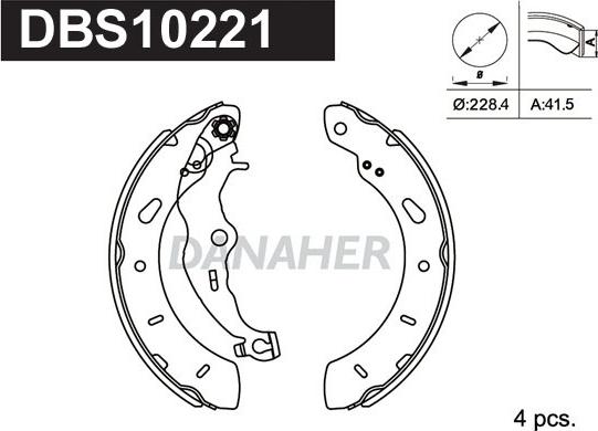 Danaher DBS10221 - Əyləc Başlığı Dəsti furqanavto.az