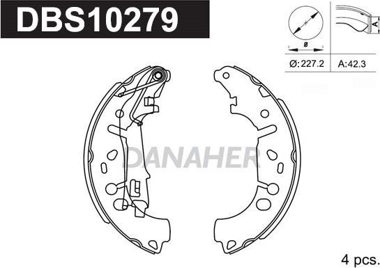 Danaher DBS10279 - Əyləc Başlığı Dəsti furqanavto.az