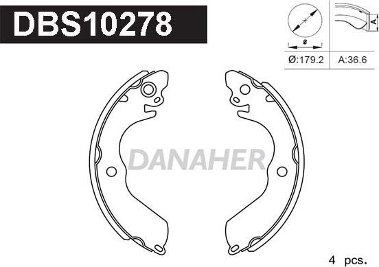 Danaher DBS10278 - Əyləc Başlığı Dəsti furqanavto.az