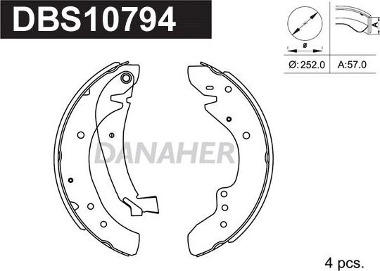 Danaher DBS10794 - Əyləc Başlığı Dəsti furqanavto.az