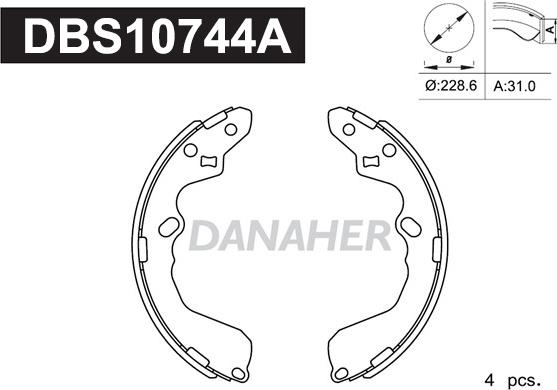 Danaher DBS10744A - Əyləc Başlığı Dəsti furqanavto.az