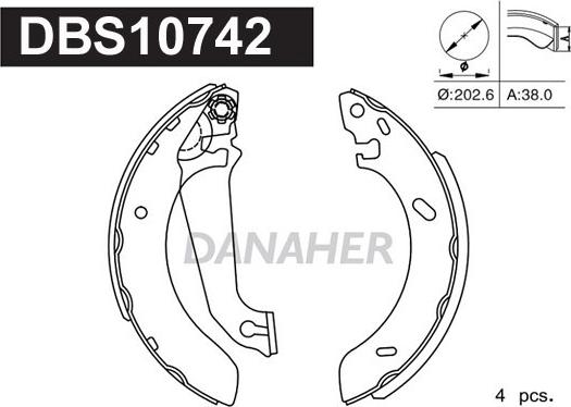 Danaher DBS10742 - Əyləc Başlığı Dəsti furqanavto.az