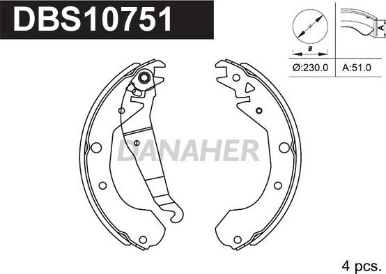 Danaher DBS10751 - Əyləc Başlığı Dəsti furqanavto.az